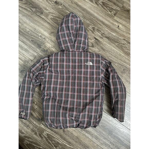 The North Face Moondoggy Reversible Down Puffer Jacket Black Plaid size S - Picture 4 of 7